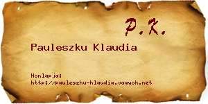 Pauleszku Klaudia névjegykártya